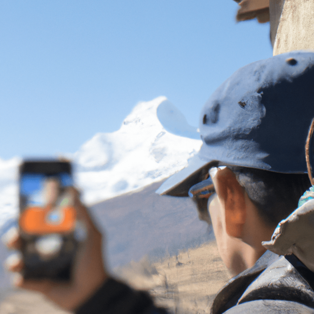 Trekking guide on Skype while trekking