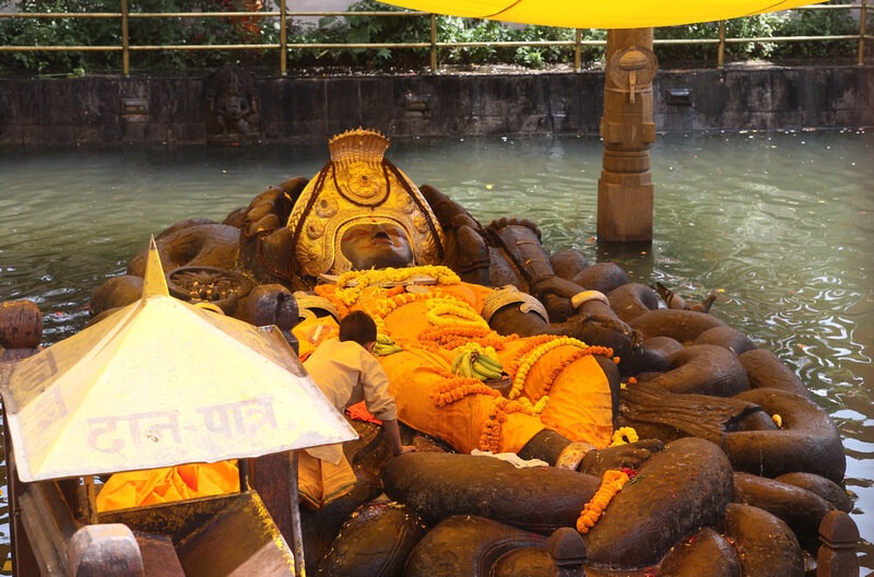 Budhanilkantha statue