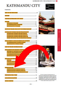 full table of contents for the Kathmandu city guidebook