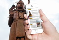 Kathmandu Valley guidebook on a mobile phone