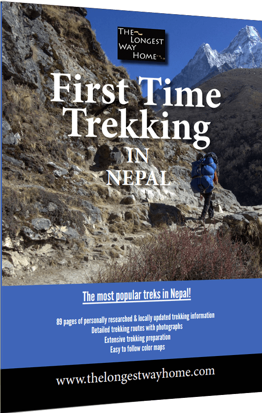 Cover of the First time trekking in Nepal guidebook