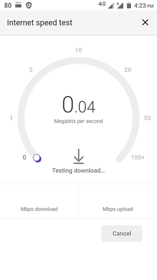 Mobile speedtest screenshot from Nepal