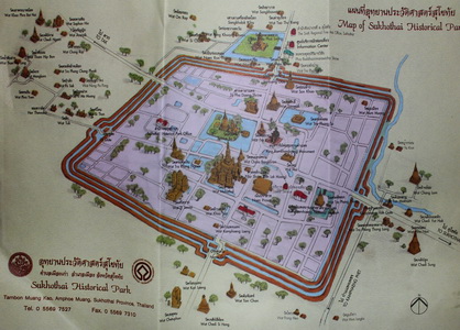map of Sukhothai historical park